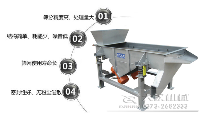 1，處理量大，篩分精度高。2，結(jié)構(gòu)簡單，耗能少，噪音低。3，篩網(wǎng)使用壽命長。4，密封性好，無粉塵溢散。