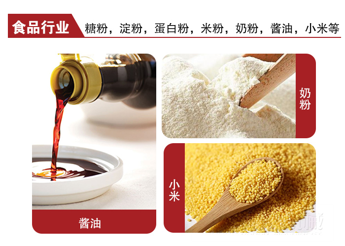 全不銹鋼食品振動篩可用于糖粉，小米，淀粉，蛋白粉，米粉，奶粉，醬油等物料