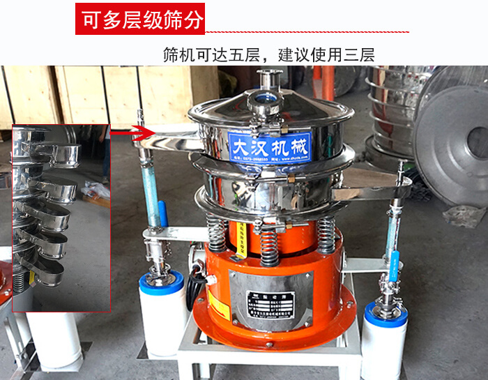 氣體波阿虎振動篩篩機可達五層，三層較為常用